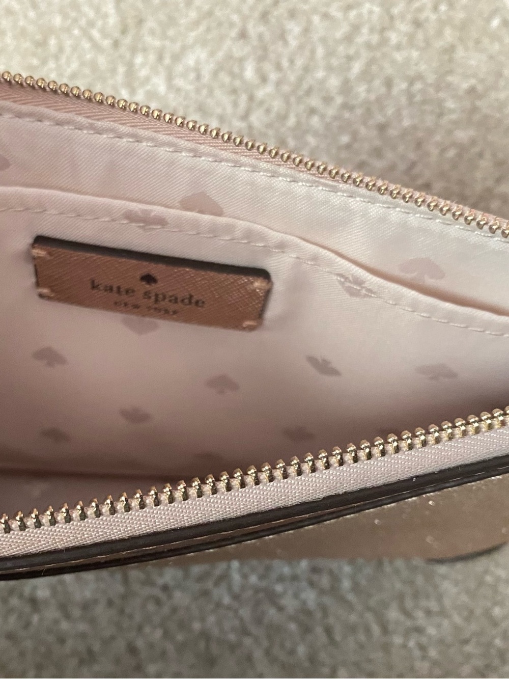 NWOT Kate Spade New York Shimmy Glitter Crossbody Bag Rose Gold/Pink Purse - Picture 7 of 13